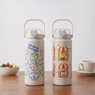 【iam我適文創】早午餐兄弟 手提大容量雙飲保溫壺