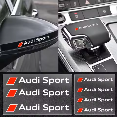 Car Door Handle Decoration Stickers Wiper Decal Auto Accessories for Audi Sport Sline A4 B7 B8 B9 A3