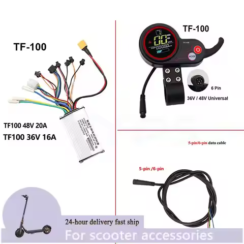 For Kugoo Kukirin M4 /M4 Pro Electric scooter Part5Pin 6Pin48V 36 16A20A Controller And TF-100 Throt