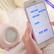 New Taoqu Intelligent Voice Control Night Light Alarm Clock Bluetooth Speaker Mini Digital Clock Creative Colored Light SpeakerHuil