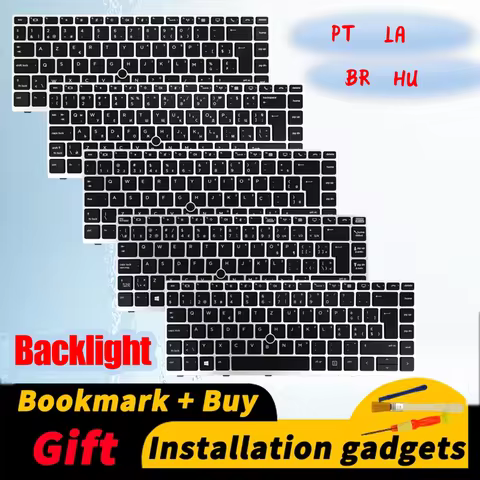 For HP EliteBook 840 G5/840 G6/846 G5/745 G5/645 G6/ZBook 14u G5 backlit keyboard Latin Spanish Port