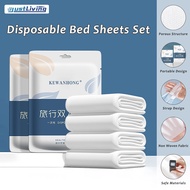 JustLiving Disposable Travel Bed Sheet Cover Disposable Bed Sheets Set hotel bed sheets Vacuum Packa