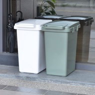 日本RISU SABIRO日本製掀蓋連結式分類垃圾桶-47L-3色可選-橄欖綠