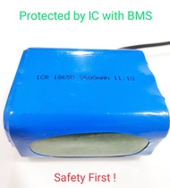 12V (Suitable for 12V Device) 5000mAH Rechargeable Li-ion Battery Pack - IC & BMS [Safety]