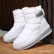 Ready Stock Winter Fleece Lining Thickened Warm Snow Boots Couple Snow Boots Outdoor White Snow Boot