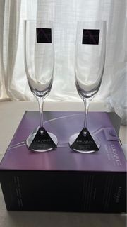 NEW Lucaris 水晶 香檳 champagne glass set of 2