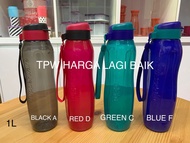 Tupperware Eco Slim Flip Top Water Bottle 1L with Strap / Bottles / Bottol / Tali / Botol / Tupperware