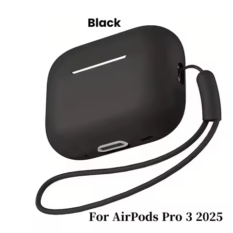 For AirPods Pro 3 2025 Case Cover With Lanyard Soft Silicone Protective Cases For Apple AirPods Pro3