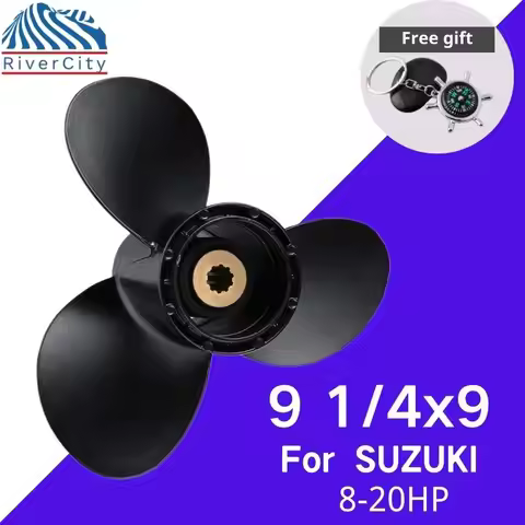 For Suzuki 8HP 9.9HP 15HP 20HP Outboard Propeller 9 1/4X9 Boat Motor Aluminum Alloy Screw Ship Marin