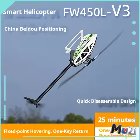Flying Wing FW450 V3 6CH 3D Intelligent GPS Gyro Helicopter PNP RTF Automatic Return Controller Brus