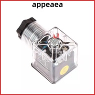 APPEAEA Hydraulic Solenoid Valve Plug, With Lamp Plug Dustproof Design DC24V Solenoid Coil Plug, Tra