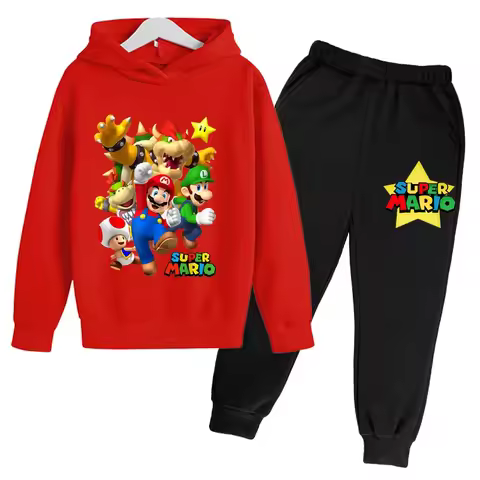 2022 Marios-Bros Fashion Sports Hoodie Children's Jacket Boys and Girls Clothes Spring Fall Casual H