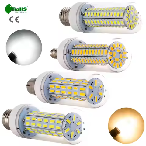 114LEDs 35W High Power LED Corn Lamp Light E26 E27 E14 B22 Bulb 5730 SMD Cold/Warm Replace Halogen L