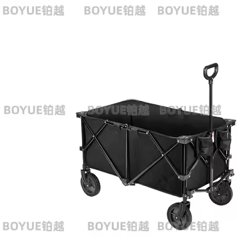 portable foldable outdoor travel trolley with wheels multi-function camping trailer camp car