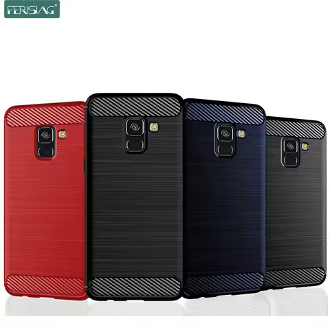Case For Samsung Galaxy J6 2018 Case Silicone TPU Bumper Shockproof Carbon Cover for Samsung Galaxy