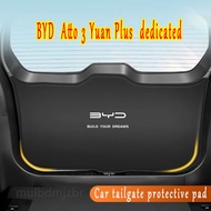 For BYD Atto 3 Yuan Plus 2022 2023 2024 Leather Trunk Door Protective Pad Car Modification Rear Tailgate Anti-dirty Wat