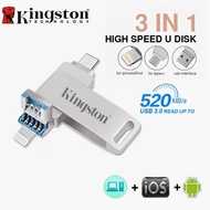 Portable Metal pendant OTG 2TB 1TB TypeC USB 3-in-1 flash drive