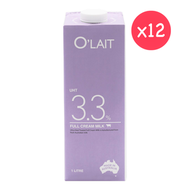 O'LAIT - 原箱 澳洲O'LAIT UHT FULL CREAM MILK 3.3 FAT 原箱 (12x1000ml) #Est 2583