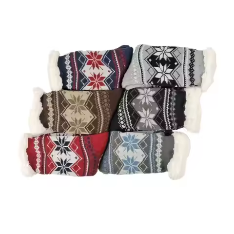 Winter Warm Sock Mens Fluffy Thermal Short Soft Non Slip Floor Fuzzy Fleece Plush Grip Sleeping Slip