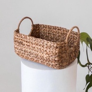 Ada Tray Handle rotan IKEA ayaman enceng gondok / Baki Nampan Keranjang serbaguna