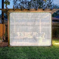 Waterproof Outdoor Curtain Clear Tarp Curtain Drapery With Rustproof Grommets 0.5mm Pergola Side Panels for Yard Gazebo Window,can Bring Zipper Door AMDHZ (Color : Clear A, Size : 8x3m)