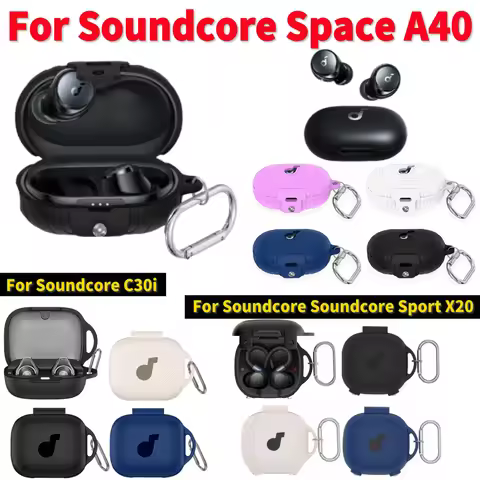 Earphone Silicone Protective Cover For Anker Soundcore Space A40 Earphone Cases Anti-drop Scratch-pr