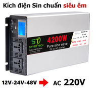 Bộ chuyển đổi điện Sin Chuẩn 4200W-SOYER TECH-Bộ Đổi Nguồn 12V sang 220V Sin Chuẩn 4200w-Mã ST33A-42
