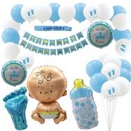 Gender Reveal Decoration Complete Set Free Ballon Pump)/ 2 set Ballon Free Ballon Pump/ Backdrop