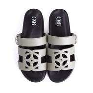 O&B รองเท้าหนังแพะ รุ่น CAIRO SANDALS IN GENTLE GREY-11276SG00700F_H5GYXX