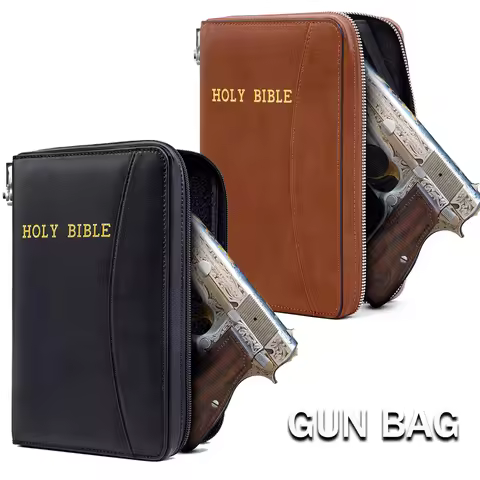 Tactical Pistol Holster Concealed Carry Gun Pouch Holy Bible Leather Airsoft Soft Pistol Case for 9m