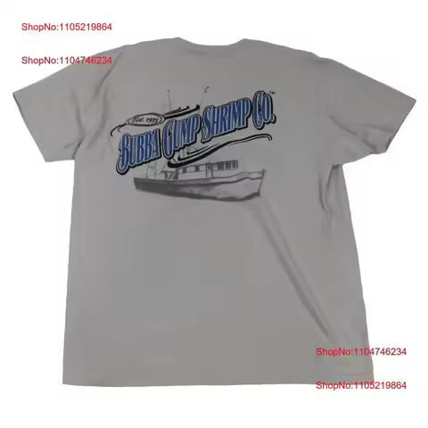 Bubba Gump Shrimp Co T Shirt Mens Large Gray Chicago vintage Washed Breathable Top For Everyday Wear