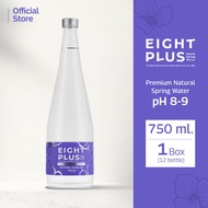 EIGHT PLUS Premium Natural Spring Water pH 8-9 ขนาด 750ml. (12 bottles / box) สะอาดบริสุทธิ์จากแหล่
