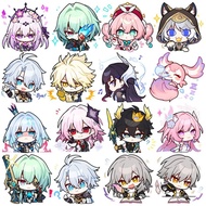 Honkai: Star Rail Anime Figure Acrylic Keychain Anaxa Cyrene Cerydra Hyslens Model Plate 4pc/set Key
