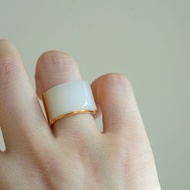 The Moon Woke Up Hotan Yu Yam Fat Yu Brand New Female Gold Yam Fat Yu Ring For Women Light Luxury Hi