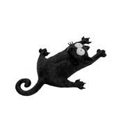 3D Realistic Cute Black Cat Mini Fridge Magnet – Magnetic Sticker for Refrigerator & Metal Surfaces,
