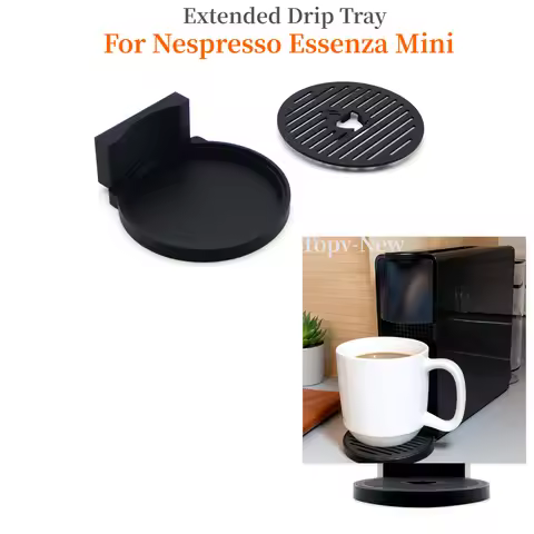 Low-profile Extended Drip Tray for Nespresso Essenza Mini Coffee Machine Enlarged Surface for Larger