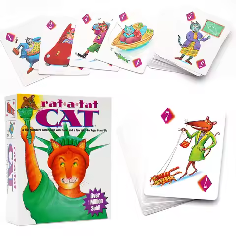 Rat A Tat Cat Card Game Fun 2‑6 Players Family Board Games Memory Strategy Game For Numbers Game Nig