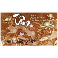 3D lotus painting tiles, 3D lotus painting