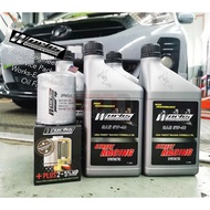 DIY Service Myvi Viva Alza Axia Works-Engineering Street Racing Fully Synthetic 5W40 4L &amp; Works Performance Oil Filter