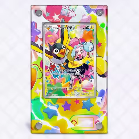 Pokemon Sv9 Wattrel Iono Acrylic Extended Drawing Card Brick Desktop Game Collection Card Display Bo