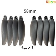 RLKSM Folding Propeller Blades, 58mm/66mm Universal Remote Control Drone Parts, Plastic Black Quadco