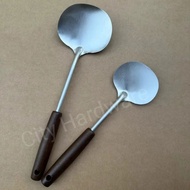 Stainless Steel 2 -in- 1 Mushroom Frying Shovel Ladle Turner Spatula/ Sodik Goreng Cendawan