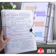 [NEW] A4 File Storage/File Folder 4 Hole Binder Folders Color Waterproof Document Ring Binder Folder