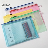 GD Office School Zipper Pouch Zip File Bag Document Folder Mesh Stationery File Folder/ 文件夹 / Folder
