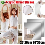 Fashion Mirror Stickers - Diy Tile Mirror Patch - Acrylic Mirror Wall Sticker - Flexible, Self Adhesive - For Wallpaper, Doors, Windows, Cabinets - Home Bathroom Bedroom Decor