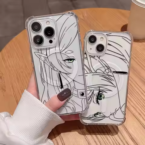 Hot Japan Anime Comics Frieren Magnetic Phone Case for iPhone 16 15 14 13 12 11 8 Plus Mini Pro Max 