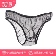 Ye Zimei Sexy Underwear A Generation Of Hair Briefs Men's Ultra-Thin All-Transparent One-Piece Seamless Mesh Underwear