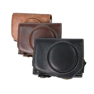 Leather Camera case bag Grip strap for Canon G7X Mark II/G7X III/G7X2/G7X3