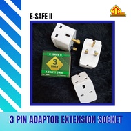 E-SAFE II 13AMP 3 WAY PLUG ADAPTOR/ ES2-C7387/ UK Standard 3 Way Adaptors 13amp