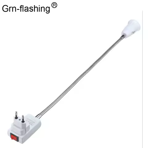 Fireproof Material 20cm 30cm EU / US Plug to E27 Lamp Bulbs Socket Holder Converters Flexible Extens